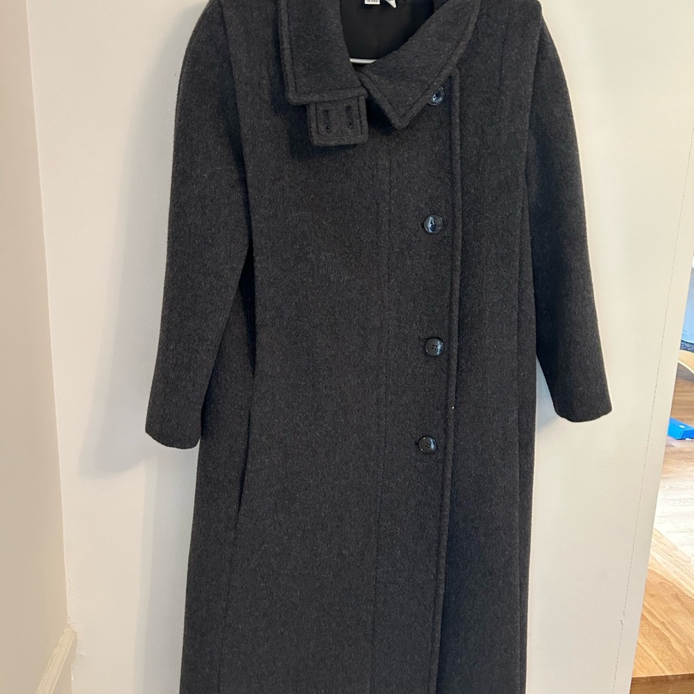 Classic Charcoal Wool Pea Coat